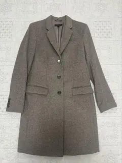 未使用】ユニクロ×カリーヌ毛混チェスターコート Sサイズ ツイード