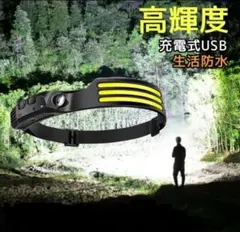 ヘッドライト 充電式 LED USB type-c キャンプ　釣り　登山　夜釣のサムネイル
