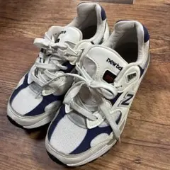 New Balance 992 ホワイト/ネイビー