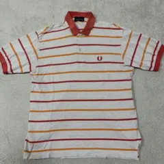 FRED PERRY ストライプ ポロシャツ M 古着
