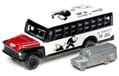 ミニカー 1/64 モノポリー シェビー スクールバス