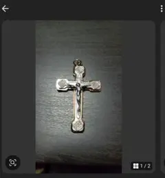 十字架ペンダント イエス・キリスト彫刻付き