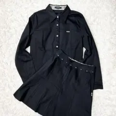 バーバリー ロンドン セットアップ ジャケット スカート ノバチェック 黒