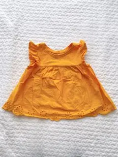 next フリル袖オレンジTシャツ 9-12ヶ月　80サイズ