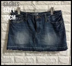☆SAGRES ☆デニムミニスカート L 70cm