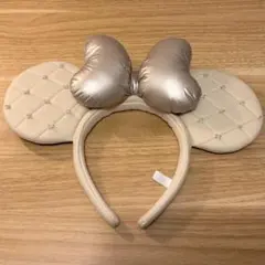 ミニーマウス カチューシャ アイボリー シャンパンゴールド ディズニー