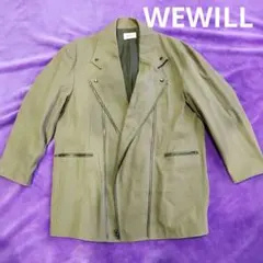 WEWILL ウィーウィル　ジップデザイン　ダブルライダースコート　3