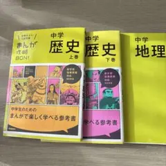 中学歴史 上巻・下巻・地理 参考書セット
