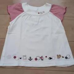 ファミリア☆マリン模様Tシャツ☆100