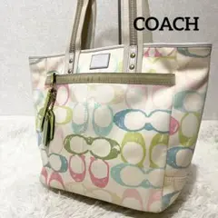 COACHコーチ シグネチャー トートバッグマルチカラーキャンバス