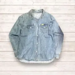 Wrangler コラボ　デニムシャツ ライトブルー　L アメカジ　Y2Kのサムネイル