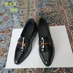 健歩源　エナメルローファー 23.0