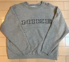 NIKE 銀タグ USA製 スウェット 刺繍ロゴ グレー M
