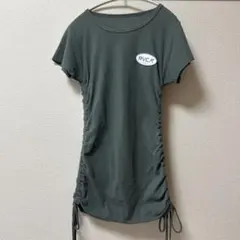 RVCA 半袖ミニワンピース カーキ Mサイズ