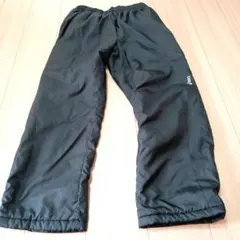 アシックス黒ジャージパンツ ウエストゴム 裾リブOサイズ1201番