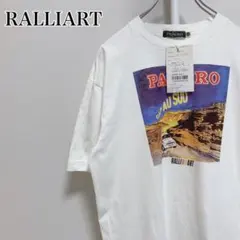 未使用品　超希少　PAJERO 三菱　ラリー　アシックス　プリントシャツ L ⑩のサムネイル