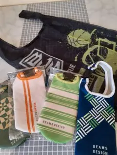 ペットボトルホルダー4種類、メッシュエコバックセット