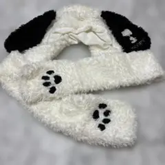 【56】USJ スヌーピー もふもふマフラーキャップ