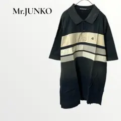 Mr.JUNKO メンズ ポロシャツ グリーン 半袖 【L】 綿100％ 夏のサムネイル
