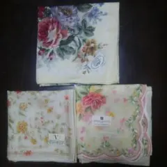 ローラ・アシュレイ他レディスハンカチ3枚セット