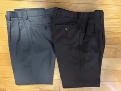 値下げ！UNIQLOメンズ グレー ブラウン 2タックチノW79cm L74cm