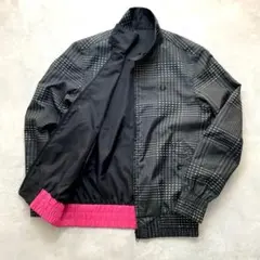 極美品 フレッドペリー 千鳥柄 ハリントンジャケット リバーシブル