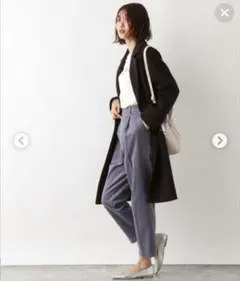 グローバルワーク　ウツクシルエットコーデュロイテーパードパンツ　XS　ブルー