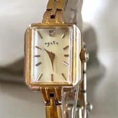 【新品電池】agete SILVER 18K ダイヤ0.02ct　シェル文字盤のサムネイル