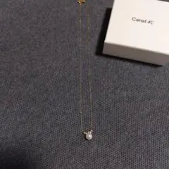 Canal 4℃ 18kパールダイヤ付きネックレス