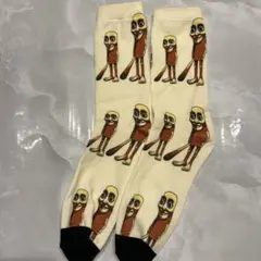キャラクター柄ソックス クリーム色