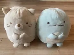 すみっコぐらし　ねこ、とかげ　ぬいぐるみ2個セット
