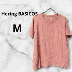 Hering BASICOS ピンク 半袖Tシャツ 【M】