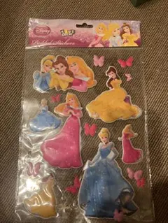 海外Disneyディズニープリンセスステッカーシール　ぷくぷくシール　シール帳