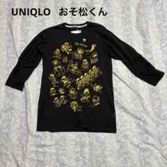 【新品】UNIQLO 天才バカボン/おそ松くんコラボ　7分袖 BK　Lのサムネイル