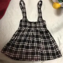 ジャンパースカート ワンピース 黒チェック INGNI