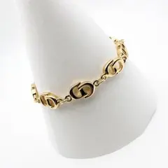 3183-3 極美品✨ Dior ブレスレット CD ロゴ ゴールド 希少 刻印