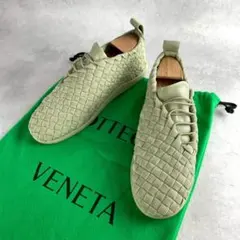 極美品　ボッテガヴェネタ　プラット　イントレチャート　スニーカー　緑　グリーン