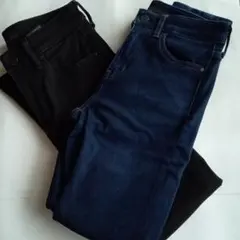ユニクロ　ヒートテックジーンズ2本（デニム+黒）