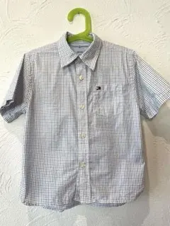 TOMMY HILFIGER チェック柄半袖シャツ 4/4T 110㎝