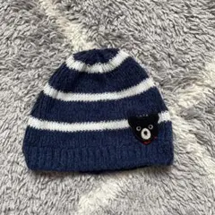 DOUBLE.B クマ刺繍付きニット帽