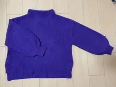 GRL 紫 ハイネック バルーンスリーブ セーター