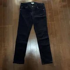 earth music&ecology コーデュロイ スキニーパンツ 黒 M