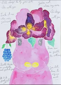 ドローイングA4水彩アクリル絵画原画抽象画