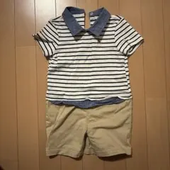baby GAP ストライプロンパース 18-24ヶ月
