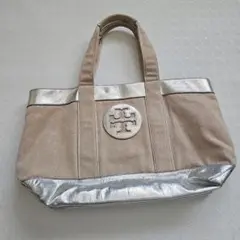 TORY BURCH トリーバーチ ビッグロゴ 帆布コーティング トートバッグ 