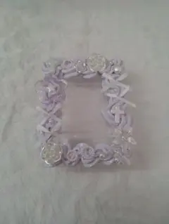 ホイップデコ 紫 パープル リボン ハンドメイド