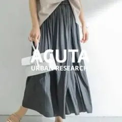 ACUTA 割繊ラップギャザースカーチョ アーバンリサーチ ダークグレー F