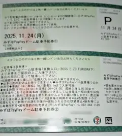 2025年最新】paypayドーム 駐車券の人気アイテム - メルカリ