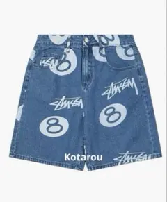 00s Stussy バックプリント デニム ハーフパンツ ショーツ 32 STUSSY(ステューシー) / 90s/バギーデニムショーツ/ショートパンツ/32