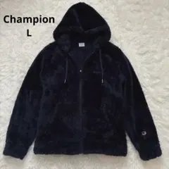 Champion チャンピオン ボアフリース パーカー ネイビー 紺　L
